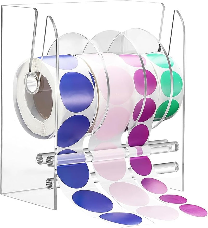 أداة قابلة للتعديل لتوزيع الملصقات يدويًا من الأكريليك الشفاف منظّم الملصقات - Image 2